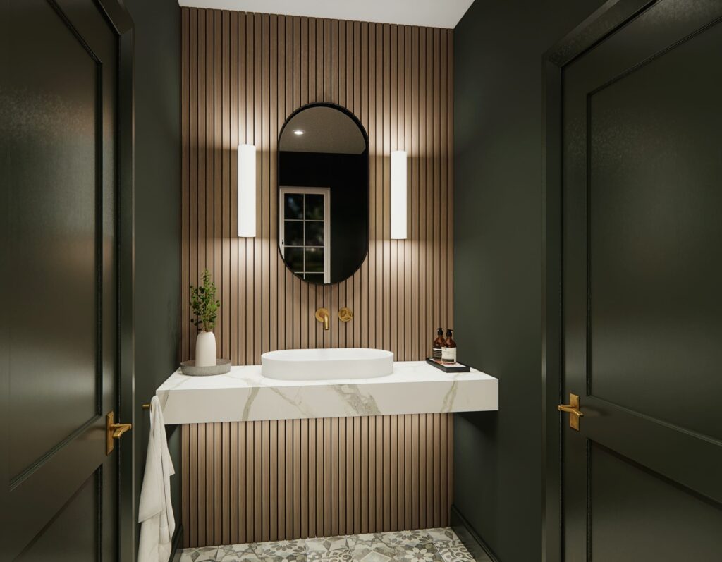 luxury green bathroom wc